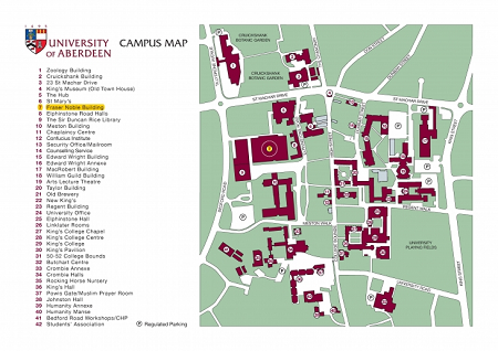 Venue What S On The University Of Aberdeen   Campus Map 450 